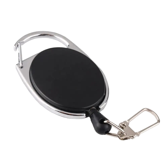 AI-MICH Hot Sell High-quality Customized logo Heavy Duty Oval yoyo Retractable Blank Badge Reel with Hook