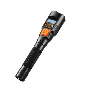 LED Multifunction explosion--proof High Power Led Flashlights Rechargeable Search Torch USB Aluminium Body