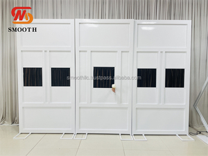SMOOTH New Design Modern Black Drapery White Iron <b>Backdrop</b> Magic Champagne Wall Metal <b>Stand</b> Arch <b>Backdrop</b> - Product Image 4