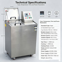 Machine d'essai de lavage textile à température constante PID, de l'environnement ambiant à 99°C ℃   Protection contre les brûlures à sec