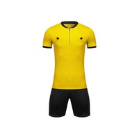 Uniforme d'arbitre de football pour adultes personnalisé, 100% polyester, imprimé par transfert thermique, kit d'arbitre de football classique