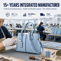 Sac à main léger en cuir PU pour femmes, 460 grammes, sac fourre-tout carré avec 16 couleurs pour la distribution en gros multi-marchés