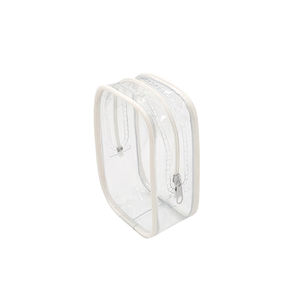 Fashionable Transparent PVC Cosmetic <b>Bag</b> Organizer <b>Pouches</b> Zipper Waterproof Feature Portable Foldable <b>for</b> Daily Outdoor Use - Product Image 2