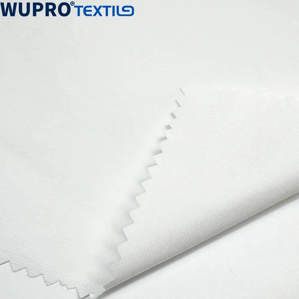 [WUPRO têxtil] tecido 100 poliéster estampado 0.16mm 50D T800 S Z torcido branco