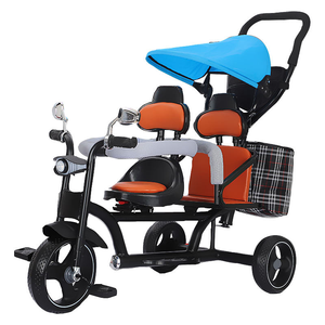 Poussettes jumelles légères et économiques, sièges doubles pour enfants, <span class=keywords><strong>tricycle</strong></span> pour enfants, deux places, autre <span class=keywords><strong>tricycle</strong></span> pour enfants <span class=keywords><strong>jumeaux</strong></span>, vélo à 3 roues - Product Image 6
