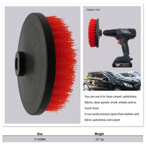 Cepillo Eléctrico Rojo de 6 Pulgadas (150 mm) para Limpieza de Muebles de Madera, Cepillo de Limpieza para Taladro Plano - Product Image 4