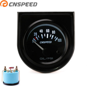 CNSPEED เกจวัดแรงดันน้ำมัน 52 มม. 0-100PSI สำหรับรถยนต์ 12V ใช้ในรถยนต์ - Product Image 1