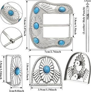 Hebillas de repuesto para cinturón estilo Western, modelo Longhorn Bull de una sola punta, accesorio para cinturón de rodeo para hombres y mujeres - Product Image 5