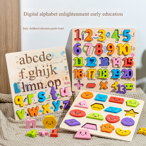 Gioco da Tavolo <span class=keywords><strong>in</strong></span> <span class=keywords><strong>Legno</strong></span> all'Ingrosso, Puzzle Educativo 3D con Alfabeto e Numeri per Bambini <span class=keywords><strong>Montessori</strong></span>, Multicolore, 3-6 Anni - Product Image 5