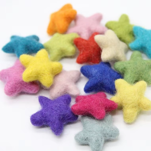 <strong>Asterisk</strong> Shapes Various Colors Felt Stars &amp; Hearts for Sewing Crafts Holiday/Christmas Decorations-High Quality Felt Supplies - Product Image 4