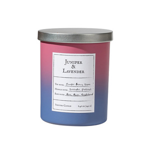 Canderful Juniper & Lavender Scented Candle 8.46 Oz Soy Wax Metal Cap Gradient Color Cup Shaped - Product Image 1