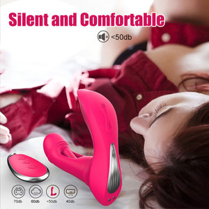 เครื่องสั่นแบบไร้สายอเนกประสงค์สำหรับผู้ใหญ่ ควบคุมด้วยรีโมท กระตุ้นจุดจี ทำจากซิลิโคน สวมใส่ได้ พร้อมฟังก์ชั่นเลียนแบบการเลีย ของเล่นทางเพศสำหรับผู้หญิง ขายส่ง - Product Image 4