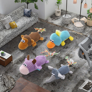 Commercio all'ingrosso in stile cartone animato peluche peluche cane giocattolo da masticare a buon mercato quattro stile forniture per cani - Product Image 6