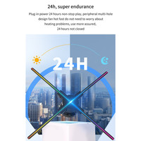 Projecteur d'affichage holographique 3d extérieur 3X3 Ventilateur led 3d hologramme Ventilateur 3d led 3d affichage publicitaire holographique ventilateur