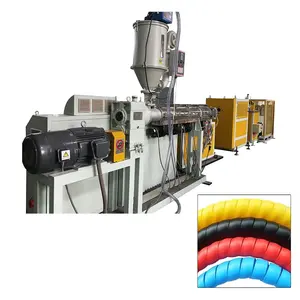 Plastic PP PE Spiral Sheathing Hose Belt Making Machine Production Line Hydraulic Protective Sleeve Spiral Wrap Hose Extruder