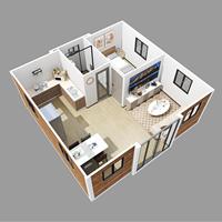 Maisons modulaires mobiles modernes de 20 pieds, conteneurs préfabriqués, caravanes de voyage pour appartement ou bureau, mini-maison sur roues