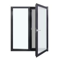Porte battante en aluminium pour villa, appartement, balcon, porte battante à double vitrage, grande vision, design luxueux, porte intérieure en verre