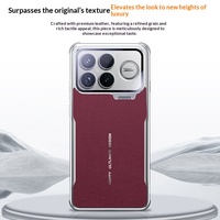 Étui de protection pour appareil photo en métal pour Xiaomi Redmi K90 Pro Max 5G pour K90, coque de protection antichoc en cuir PU de luxe électroplaqué
