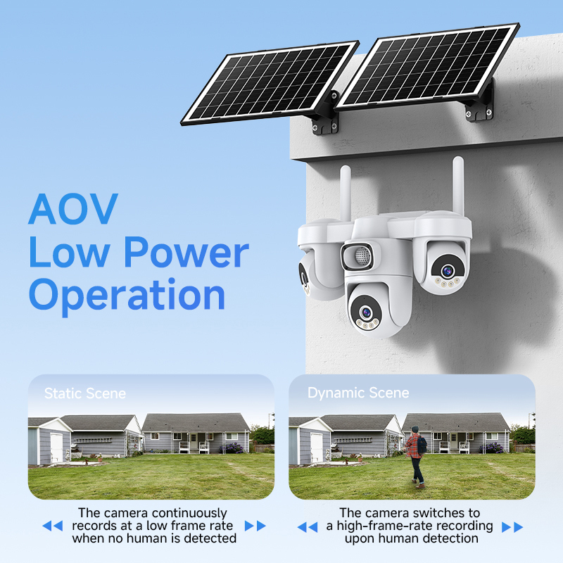 360° View Solar Camera Home Infrared Wireless Night Vision Alarm 4G Sim Card PTZ Network Security System Outdoor CCTV Camera · image 4