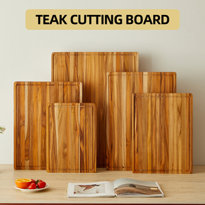 <span class=keywords><strong>Planche</strong></span> à découper rectangulaire en <span class=keywords><strong>teck</strong></span>, personnalisable, en stock, très vendue, <span class=keywords><strong>pour</strong></span> dîners familiaux et célébrations festives - Product Image 2