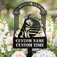 Décoration de jardin personnalisée pour animaux de compagnie, marqueur de tombe pour chien, croix commémorative, cadeaux pour la perte d'un animal, plaques commémoratives à insérer dans le sol