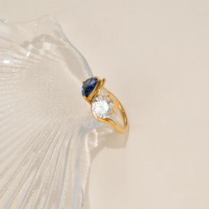 Aу Новый бохо фиолетовый циркон элегантный набор реквизитных колец для фотосъемки Dazan 2025 горячее 18k PVD Позолоченные ювелирные изделия из нержавеющей стали - Product Image 6