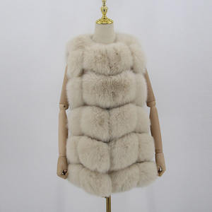 QC8046 Abrigo de piel de Invierno para <span class=keywords><strong>mujer</strong></span> <span class=keywords><strong>Chaleco</strong></span> de piel de zorro real Venta caliente Chalecos y chalecos de <span class=keywords><strong>mujer</strong></span> de talla grande de piel de moda - Product Image 5