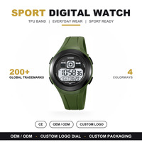 Montre pour homme SKMEI 2104, simple, sportive, chronographe numérique, alarme, boîtier en ABS, étanche 50 m, bracelet en TPU, cadeau