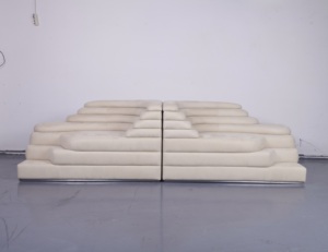 Replica del Divano <span class=keywords><strong>Terrazza</strong></span> Ubald Klug DS-1025 in Pelle Bianca dal Design Senza Tempo di Yadea Furniture - Product Image 2