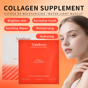 Премиальная тканевая маска для лица с коллагеном, витамином С и экстрактом лосося для глубокого увлажнения, осветления и борьбы с морщинами - Product Image 3