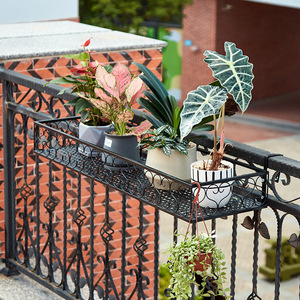 Balcony flower stand, window sill <b>shelf</b>, balcony flower pot rack, hanging window, indoor wrought iron succulent plant stand, - Product Image 2