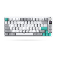 Keyboard komputer asli 3mode 75% Gasket Keyboard mekanis Rgb papan ketik Gaming nirkabel Teclado zerty