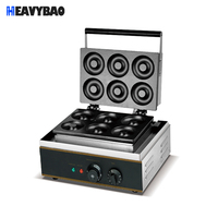 Heavybao Commercial Électrique Gaufrier En Acier Inoxydable Table Top Snack Machine Unique Crème Glacée 220V