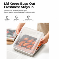 Plateau de rangement alimentaire rectangulaire en acier inoxydable 304 de qualité alimentaire, bac de restauration pour cuisine commerciale, empilable, compatible lave-vaisselle