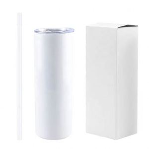 Vaso recto de acero inoxidable de 12 oz para sublimación, doble pared, aislado, con revestimiento de transferencia, para viaje, coche, taza con pajita - Product Image 4