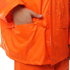 Traje Impermeable para Trabajador de Saneamiento, Color Naranja, Cuerpo Completo con Tiras Reflectantes, para Trabajo al Aire Libre, Camping, Uso Adulto - Product Image 5