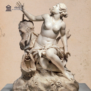 Scultura in Marmo di Trevi di Andromeda e il Mostro del Mare, Statua <span class=keywords><strong>Classica</strong></span> della Mitologia <span class=keywords><strong>Greca</strong></span> Realizzata a Mano per Decorazione Museale - Product Image 4