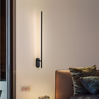 Applique murale LED minimaliste pour restaurant salon escalier couloir longue bande rotatif éclairage corps en aluminium