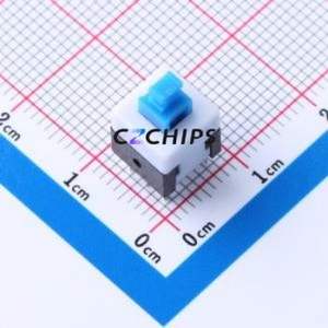 8-8 WS Push Button Switch Through hole Component (THT) Switch Double Pole Double Throw No Lock Rectangle Plunger Through Hole - Product Image 1