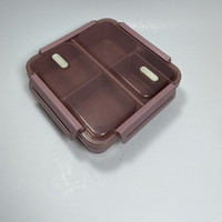 Boîte à lunch en fibre de blé sans BPA, compartiments amovibles pour enfants et adultes, bento 3 compartiments, préservation de la fraîcheur