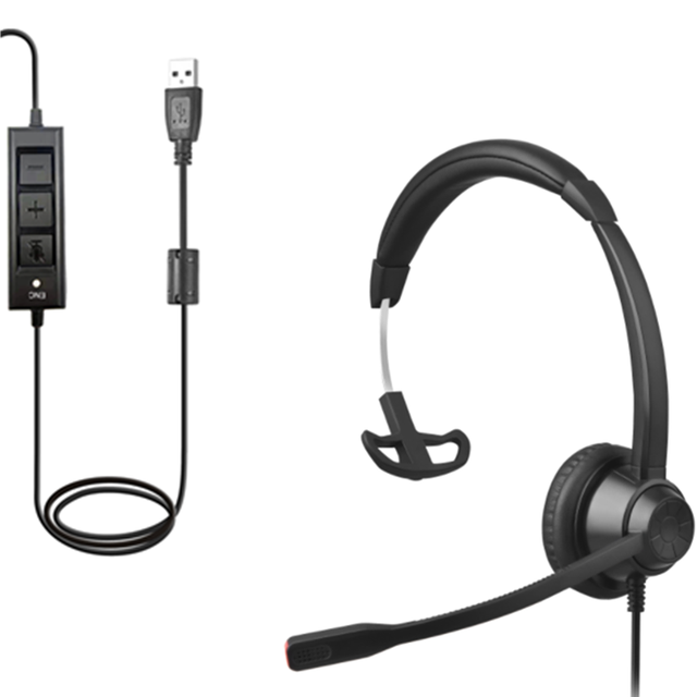 Colored Usb Headset Noise Cancellation Teams Usb Headset ENC Headset Call Center Headset Rj11