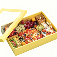 Vente en gros de grande boîte à lunch Furit snack glacière boîte de pique-nique de plage en papier kraft pour camping avec fenêtre en PVC