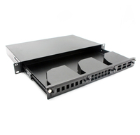 1U LC Slide 19 pouces 24F Cassette MPO/MTP modulaire fibre optique panneau de brassage montage en rack pour équipement optique