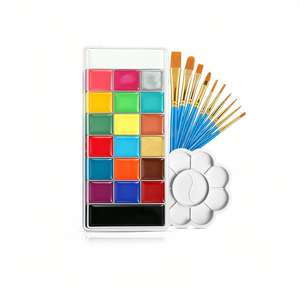 Kit de maquillage pour peinture sur visage avec 20 couleurs, peinture professionnelle pour le visage pour fêtes, événements et festivals - Product Image 2