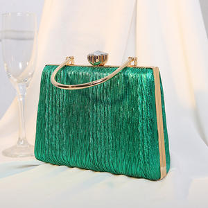 Wholesale Women Fashion Square PU Leather Pleated Handbags Party <b>Dress</b> <b>Bags</b> Bridal Ladies Clutch Purse - Product Image 6