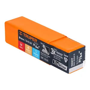 Master con 50 unità HSS punta trapano Trusilver 31/64 'per metallo, Truper - Product Image 1