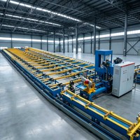 Table de refroidissement pour extrusion d'aluminium 1250T, 50KW 380V, avec table de dévidage PLC et ligne de convoyage avec tireur pour le marché africain