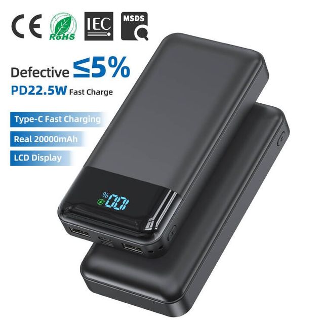Top Selling New Product 4 Cables PD22.5W Portable Powerbank 20000mah Power Banks With Type C Port