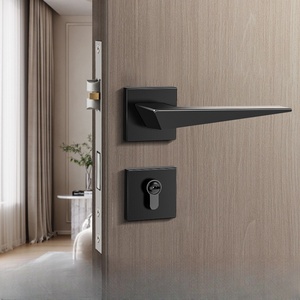 Poignée <span class=keywords><strong>de</strong></span> <span class=keywords><strong>porte</strong></span> intérieure en alliage <span class=keywords><strong>de</strong></span> zinc à <span class=keywords><strong>prix</strong></span> d'usine, ensemble moderne nickel mat, poignées <span class=keywords><strong>de</strong></span> <span class=keywords><strong>porte</strong></span> fendues pour portes en bois, idéal pour la maison, le bureau et l'hôtel - Product Image 5