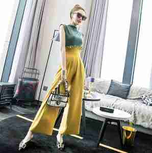 <span class=keywords><strong>Pantaloni</strong></span> Casual da donna e <span class=keywords><strong>di</strong></span> <span class=keywords><strong>moda</strong></span> straniera due set <span class=keywords><strong>di</strong></span> <span class=keywords><strong>pantaloni</strong></span> larghi a vita alta da donna - Product Image 3